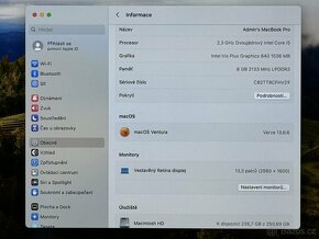 MacBook Pro 13” 2017 CTO /8GB RAM/i5/256GB SSD/ Záruka - 3