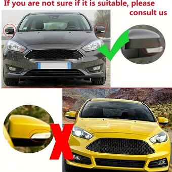 Kryty zrcátek Ford Focus 2, 3 MK2, MK3 Mondeo MK4 2008–2018 - 3