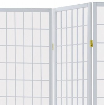 3 dílný paravan bílý z dřeva - 3