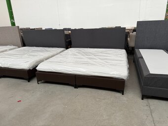 Postel BOXPSPRING šedá KOMPLET NOVÁ 2. jakost - 3