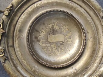 Stará zdobená mosazná mísa - 3