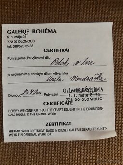 Obraz Karel Vondráček, Potok v lese olej na desce60x73 - 3