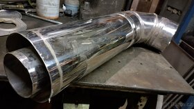 Kouřovod 125mm NEREZ + 2x koleno 90st - 3
