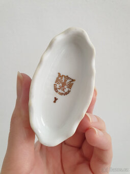 Perleťová vázička stojánek růžičky M&Z porcelán - 3