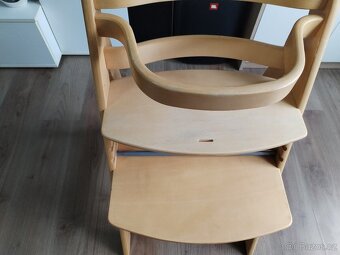 Celodřevěná polohovatelná jídelní židle pro dítě - 3