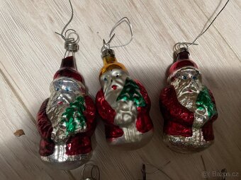 Staré foukané skleněné vánoční ozdoby 🪅 Mikuláš - 3