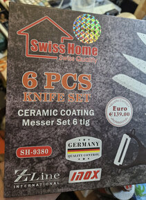 sada 5ti nožů + škrabka, Swiss Home SH- 9380 - 3