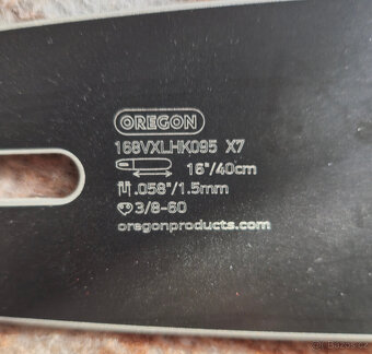 Vodící lišta 16" (40 cm), 3/8" 1,5mm 60 článků, Oregon 168 - 3