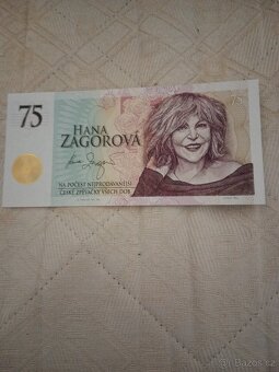 Paměťni list bankovka Hana Zagorová - 3