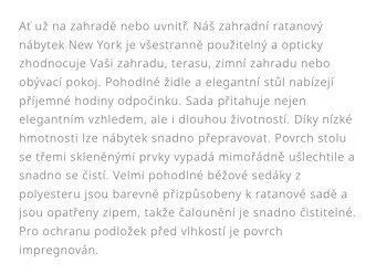 Zahradní ratanová sestava Tectake - 3