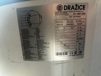 Bojler kombinovaný stacionární DZD Dražice OKC 100 - 3