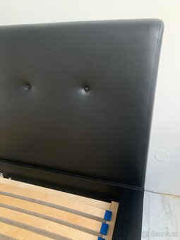 Postel s koženým čelem 180x200 cm - 3