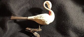 Retro vánoční ozdoba čáp - 3