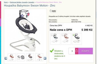 Babymoov dětské houpátko - Swoon Motion - 3
