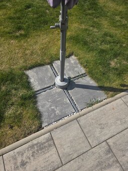 Slunečník Santorini Ø 300cm šedý - 3