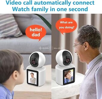 Kamera pro videohovory s 2,8 palcovou HD obrazovkou+vnitřní - 3