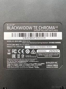 Mechanická klávesnice Razer BlackWidow Chroma TE V2 - 3