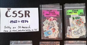 Prodám známky ČSSR 1965 ÷ 1974 viz.foto - 3