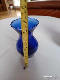 Modrá skleněná váza - 3