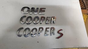 Originální nápis kufru Mini cooper S R53 R52 R55 R56 R57 JCW - 3