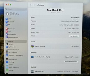 MacBook Pro 16” 2019/16GB RAM/Intel i7/512GB SSD/ Záruka - 3