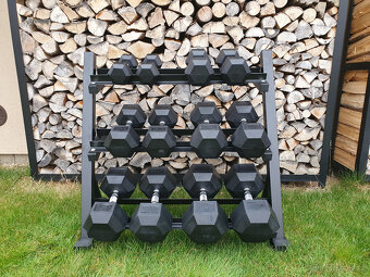 jednoruční činky sada 210kg HEXA (5-30kg) - 3