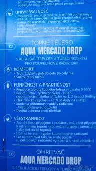 Topné těleso s regulací teploty 1200 W - 3