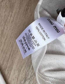Miu Miu bílé triko, originál, nové s visačkou - 3