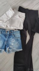 Kalthoty dívčí 152, riflové kraťasy 122 - 3