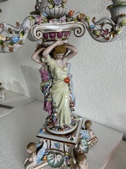Porcelanový svícen Meissen Míšeň - 3