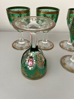 malované zelené skleničky - 3