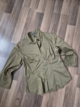 Dámská khaki košile H&M vel.40 - 3