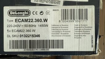 Kávovar DeLonghi ECAM22.360.W - 3