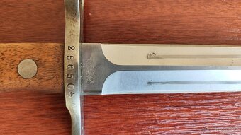 Švýcarský bajonet SCHMIDT-RUBIN M1918 s pochvou a závěsníkem - 3