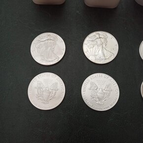 STŘÍBRO a ZLATO American Eagle, Maple, Panda a US Morgan atd - 3