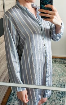 Dámská modrá košile s proužky, velikost S - 3