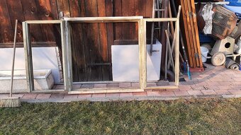 Okno dvoukřídlé 114x116cm + dvířka 114x74 - 3