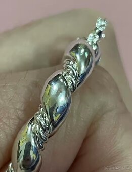 Nové dámské postribrene náušnice kruhové kruhy 4 cm 925 - 3