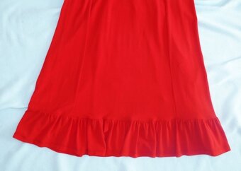 Červené elegantní pružné šaty, vel. 38, zn. Gennai - 3