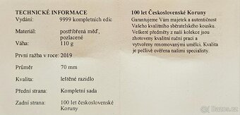 Kompletní sada "100 let Československé Koruny" - 3