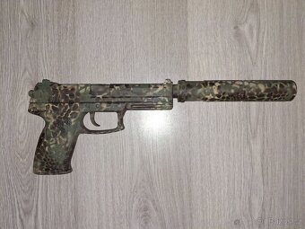 airsoft MK23 SOCOM s DIY KRYLON camo, manuál, plast - 3