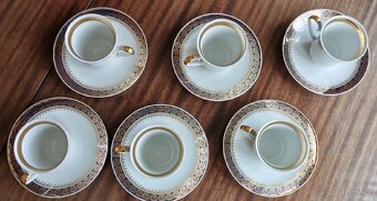 Český kávový servis (bílo-modro-zlatý) - 3