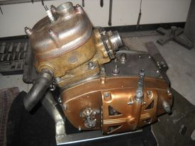 Závodní motor čz 250 vodník válec hlava šoupě kartery - 3