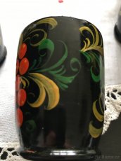 dřevěné malované pohárky. - 3