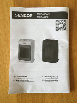 Teplovzdušný ventilátor Sencor - 3