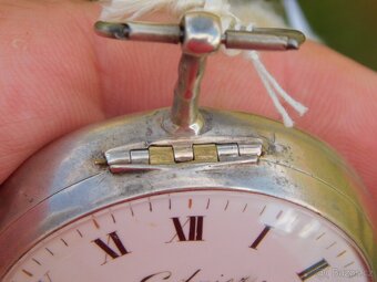 Starožitné anglické stříbrné kapesní "Špindlovky"CABRIER  - 3