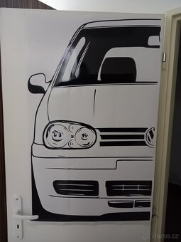 Samolepka vw golf 4 na bytové dveře 100x60cm - 3