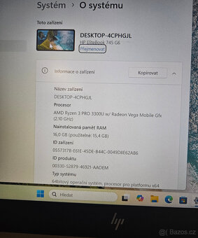 HP Elitebook 745 G6 ryzen 3 PRO 3300U - 3