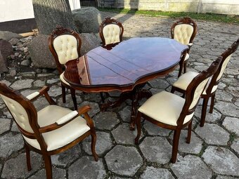 JS6.34 Jídelní set italský 1,8 + 6 židlí kůže –JS6.35 - 3