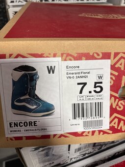 Snowboardové boty Vans, barva emerald/floral, vel 38, boa - 3